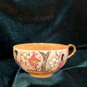 Tea cup Japanese pearl glaze